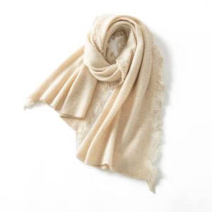 Beige Kaschmir Tücher für Damen