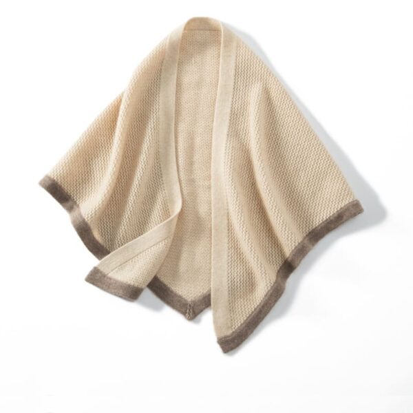 Beige Kaschmir Tücher aus Stricken